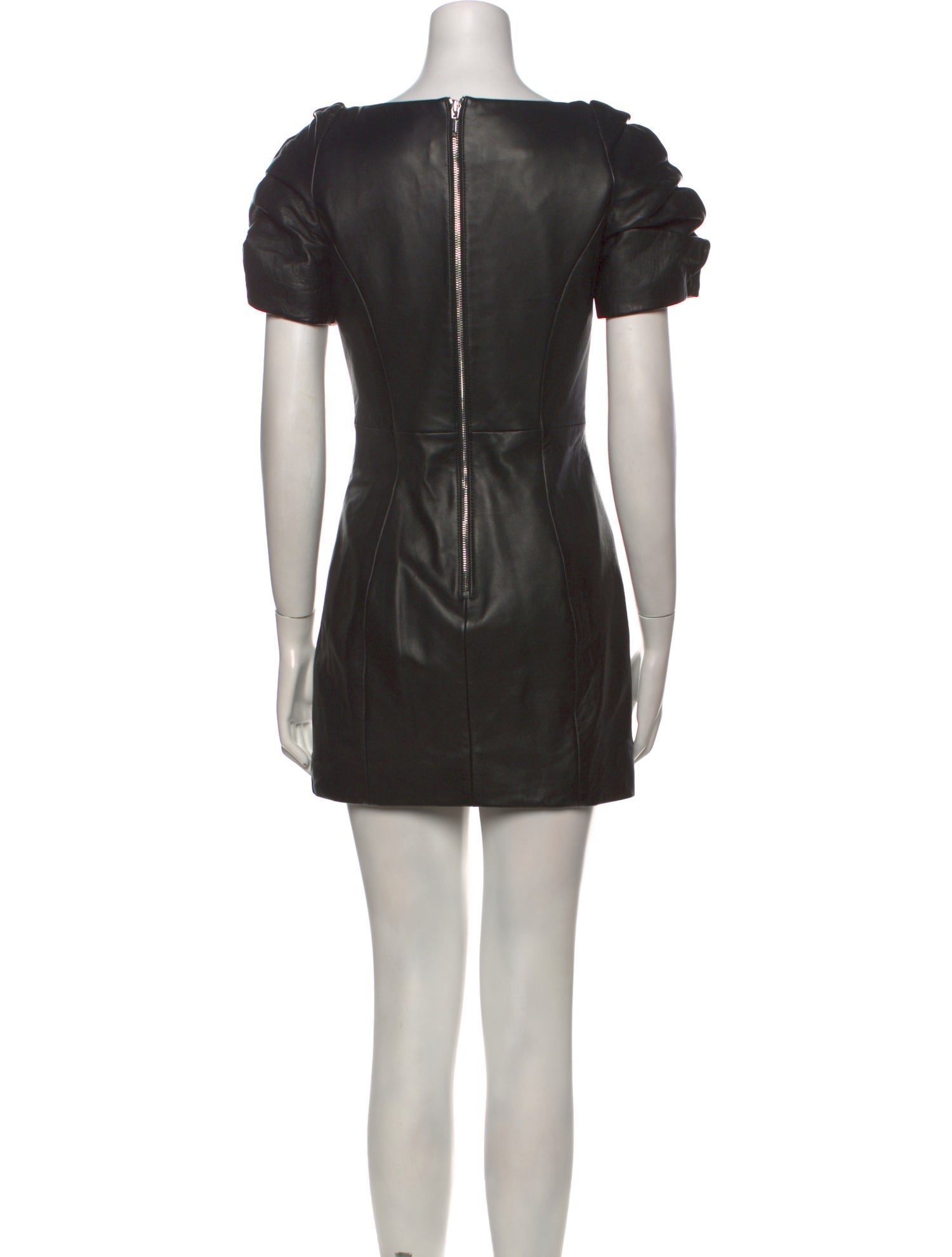 Area Leather Mini Dress